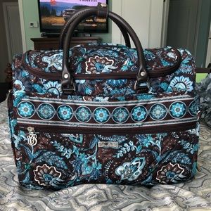 Vera Bradley Java Blues Rolling Luggage